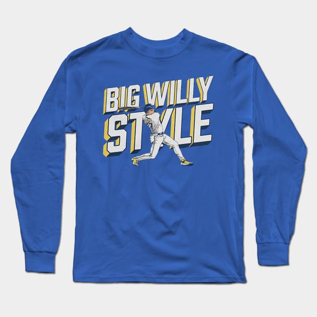 Willy Adames Big Willy Style Long Sleeve T-Shirt by Erianna Bee